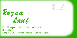 rozsa lauf business card